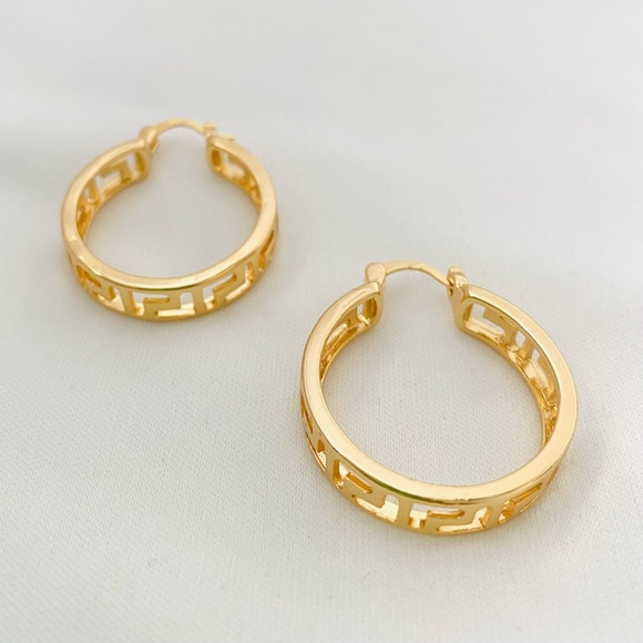 Large Greek Hoops - Picture 6 of 8
